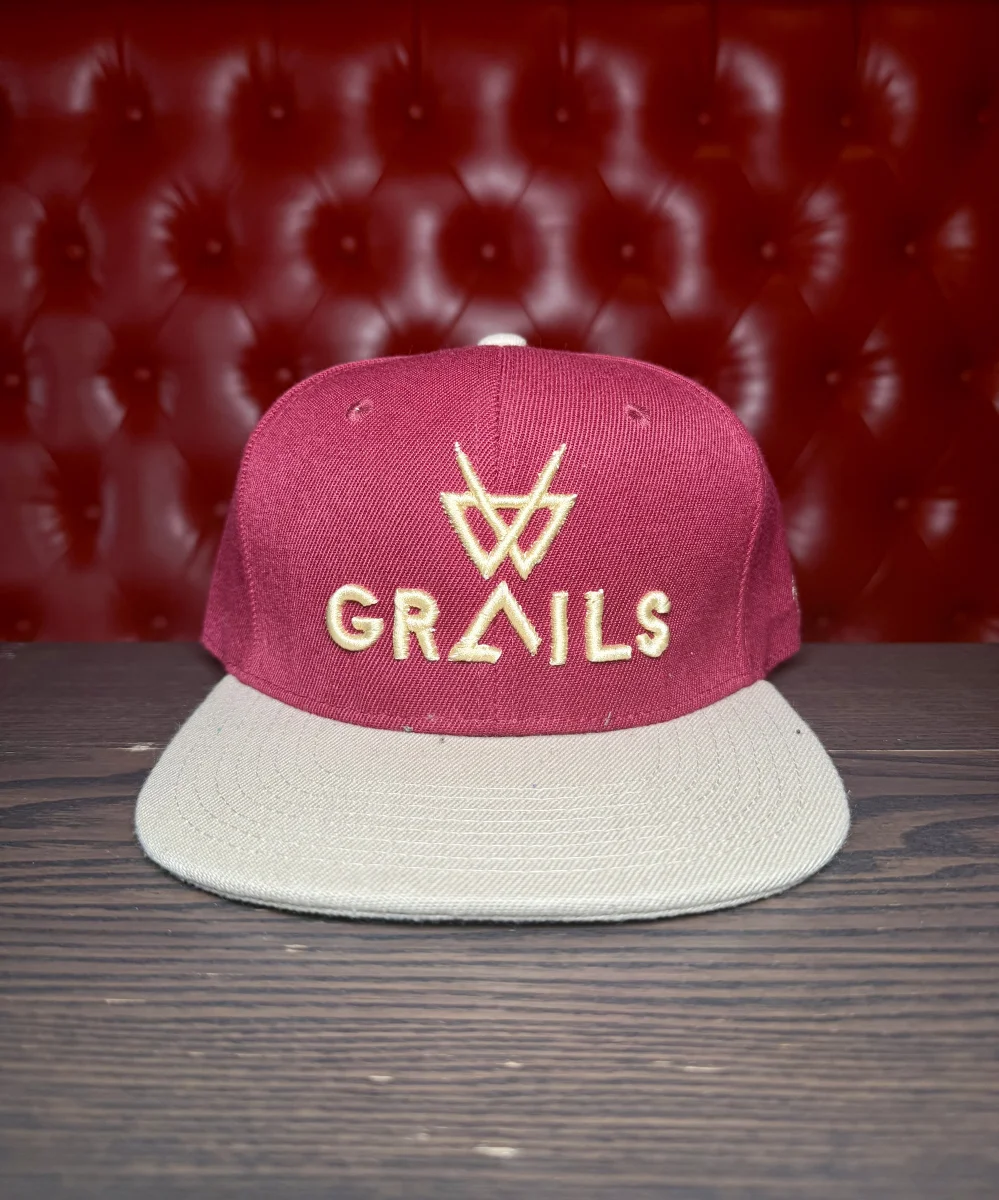 Grails Snapback - Burgundy & Khaki