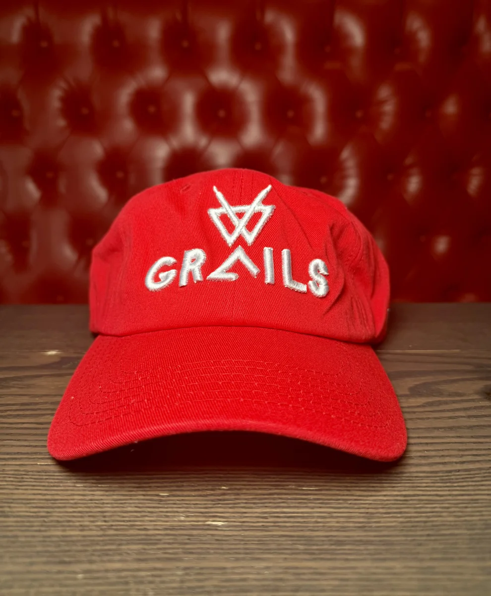 Grails Dad Hat- Red w/White Grails Logo