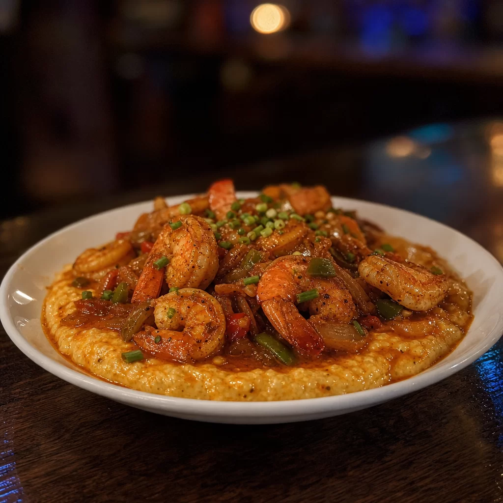 “Double Play” Shrimp and Grits